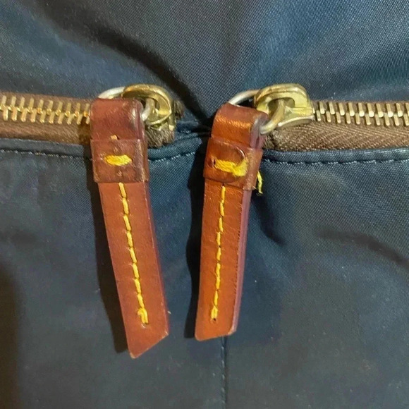 Dooney Bourke navy blue nylon satchel handbag - Picture 12 of 13